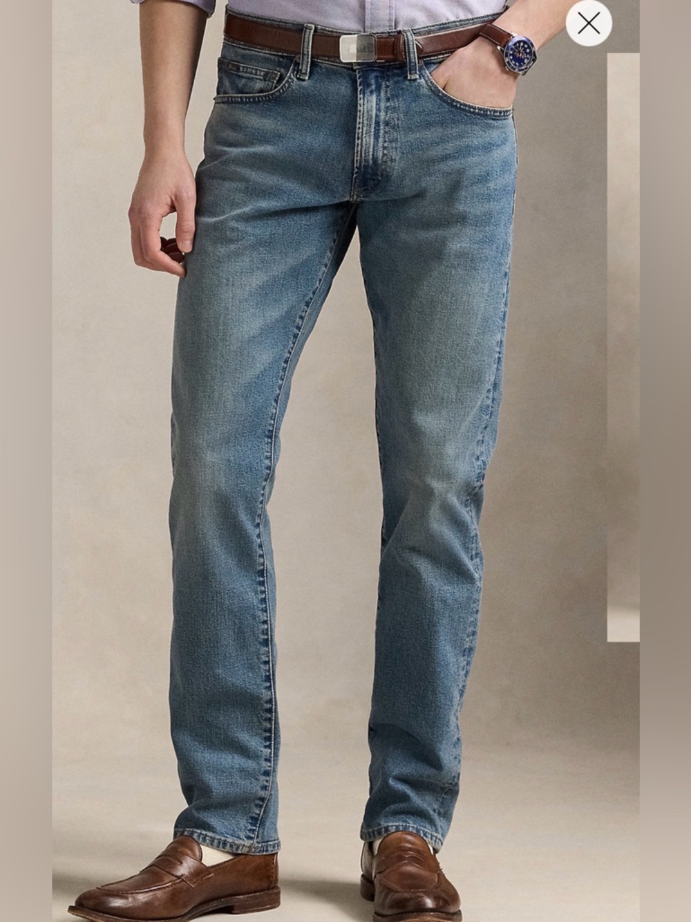 Mens Ralph Lauren Varick Slim straight